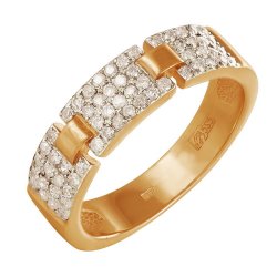 z1-7940 Кольцо с бриллиантовой россыпью. Золото 585.