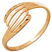 z1-7643 Кольцо без вставок. Золото 585.