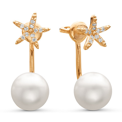 z2-9315 Серьги с жемчугом. Золото 585. 