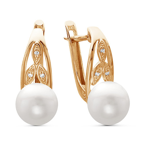 z2-8512 Серьги с жемчугом. Золото 585. 