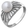z1-7776 Кольцо с жемчугом. Серебро 925. 
