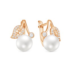 z2-10109 Серьги с жемчугом. Золото 585.