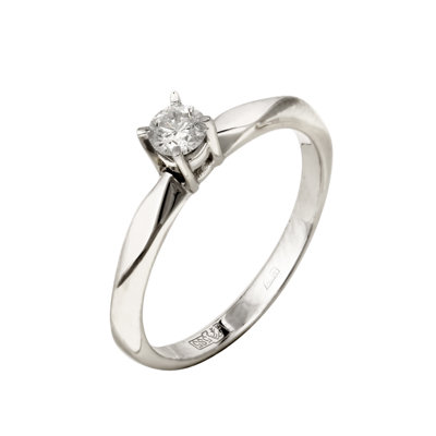 1-102 zd Кольцо с фианитами. Серебро 925. 