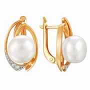 z2-8323 Серьги с жемчугом. Золото 585. 
