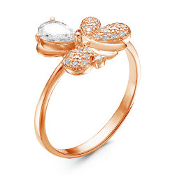 z1-9488 Кольцо с фианитами. Золото 585.