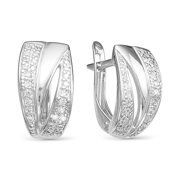 z2-9597 Серьги с фианитами. Серебро 925.