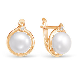 z2-9659 Серьги с жемчугом. Золото 585.