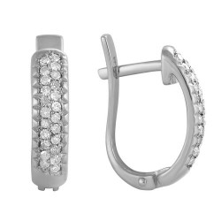 z2-7936 Серьги с фианитами. Серебро 925.