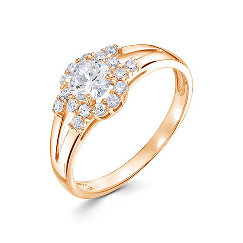 z1-10280 Кольцо с фианитами. Золото 585. 