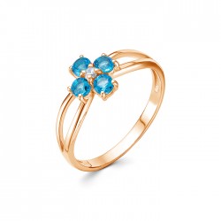 z1-10495 Кольцо с полудрагоценными вставками. Золото 585.