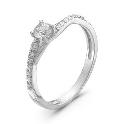 z1-8856 Кольцо с фианитами. Серебро 925.