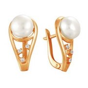 z2-8314 Серьги с жемчугом. Золото 585. 