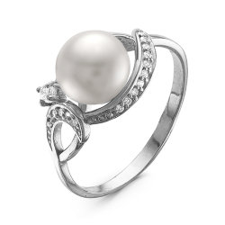 z1-9294 Кольцо с жемчугом. Серебро 925.