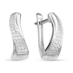 z2-9590 Серьги с фианитами. Серебро 925.