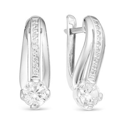z2-9568 Серьги с фианитами. Серебро 925.