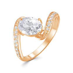 z1-9846 Кольцо с фианитами. Золото 585.