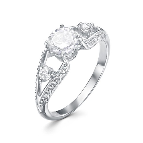 z1-10009 Кольцо с фианитами. Серебро 925. 