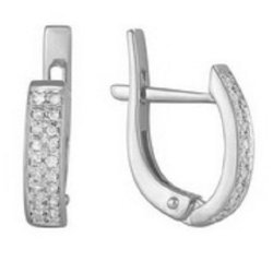 z2-7934 Серьги с фианитами. Серебро 925.