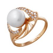 z1-7623 Кольцо с жемчугом. Серебро 925. 