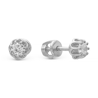 z2-8958 Серьги с фианитами. Серебро 925.