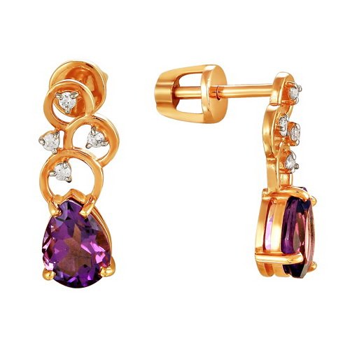 z2-8732 Серьги с фианитами. Серебро 925. 