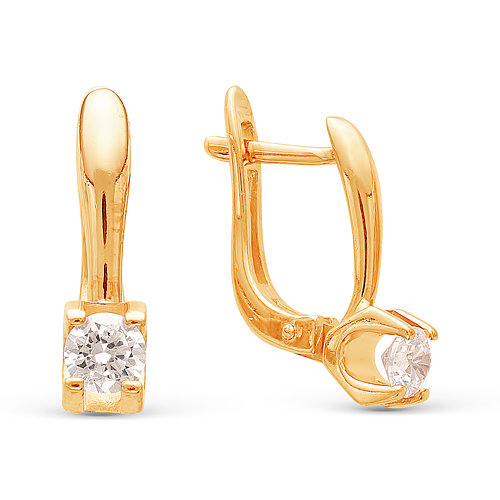 z2-8799 Серьги с бриллиантами. Золото 585. 