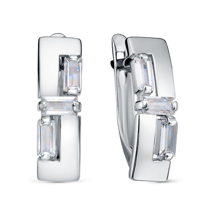 z2-11459 Серьги с фианитами. Серебро 925. 