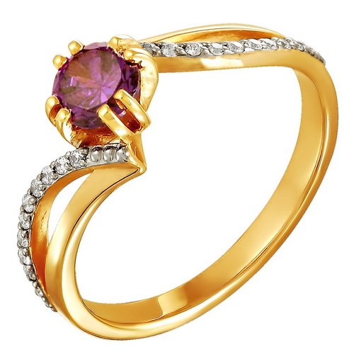 z1-8673 Кольцо с полудрагоценными вставками. Золото 585. 