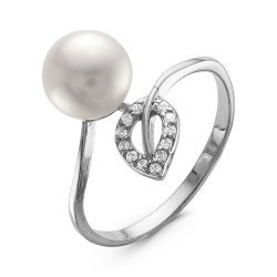 z1-9339 Кольцо с жемчугом. Серебро 925.