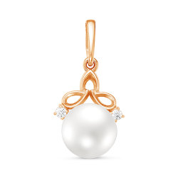 z3-9621 Подвеска с жемчугом. Золото 585.