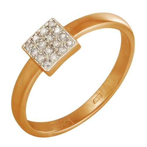 z1-7911 Кольцо с бриллиантовой россыпью. Золото 585. 