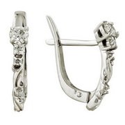 zd 2-022 Серьги с бриллиантами. Золото 585.