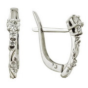 zd 2-022 Серьги с бриллиантами. Золото 585.  
