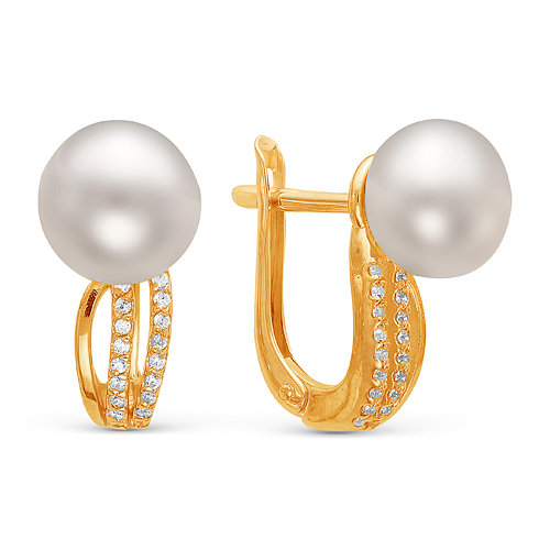 z2-8892 Серьги с жемчугом. Золото 585. 