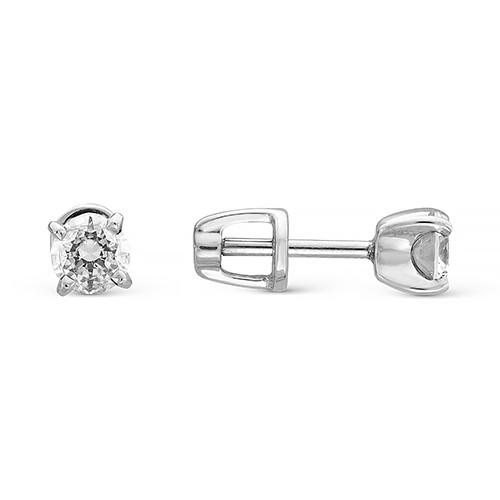 z2-9153 Серьги с фианитами. Золото 585.