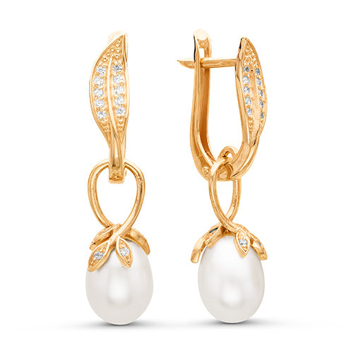 z2-9279 Серьги с жемчугом. Золото 585. 