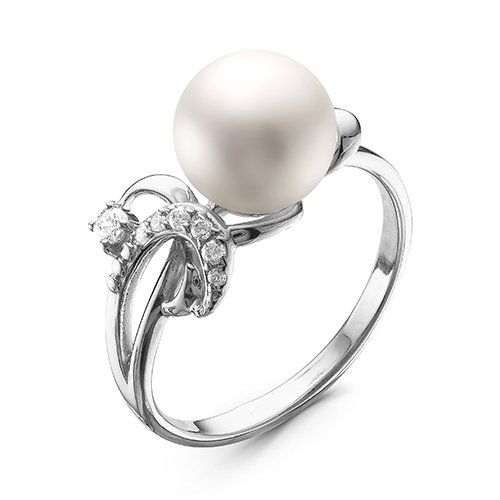 z1-9389 Кольцо с жемчугом. Серебро 925. 
