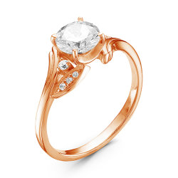 z1-9498 Кольцо с фианитами. Золото 585.