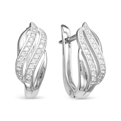 z2-9594 Серьги с фианитами. Серебро 925.
