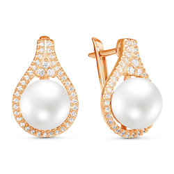 z2-9651 Серьги с жемчугом. Золото 585.