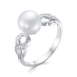 z1-9762 Кольцо с жемчугом. Серебро 925.