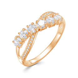 z1-9809 Кольцо с фианитами. Золото 585.