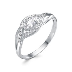 z1-10089 Кольцо с фианитами. Серебро 925.
