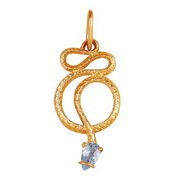 z3-8199 Подвеcка с фианитами. Серебро 925. 