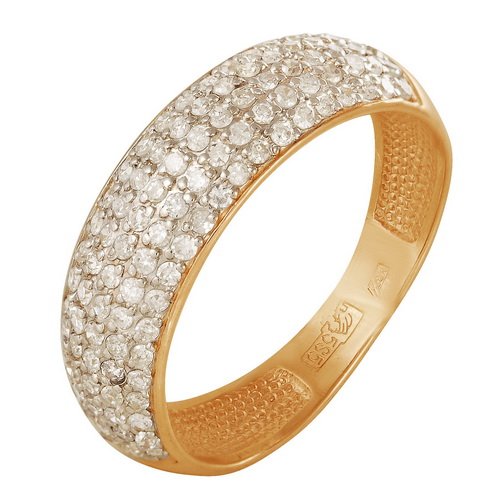 z1-7915 Кольцо с бриллиантовой россыпью. Золото 585. 