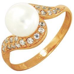 z1-7520 Кольцо с жемчугом. Золото 585.
