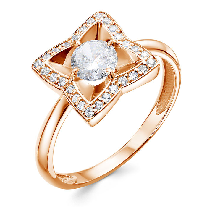 z1-11470 Кольцо с фианитами. Золото 585. 