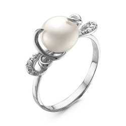 z1-9378 Кольцо с жемчугом. Серебро 925.