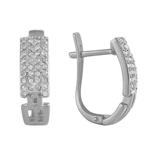 z2-7935 Серьги с фианитами. Серебро 925. 