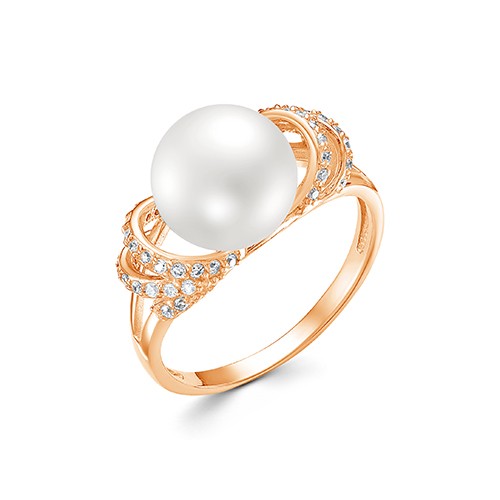 z1-10161 Кольцо с жемчугом. Золото 585. 